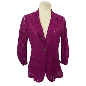 EYESHADOW Lace Purple Blazer Size S